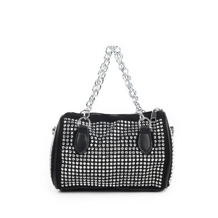 Odette Black Embellished Clutch for Women