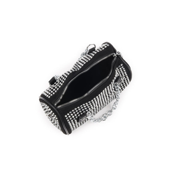 Odette Black Embellished Clutch for Women