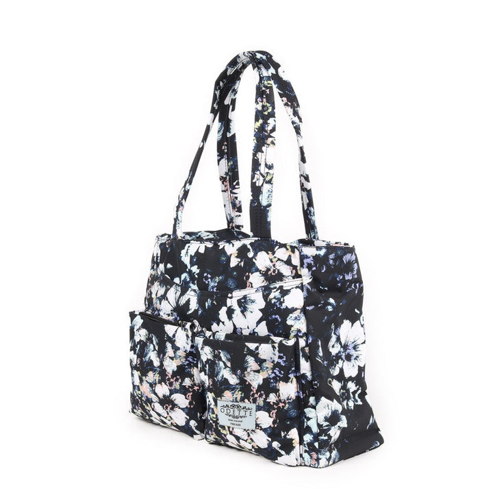 Odette Black and White Pu Tote Bag for Women