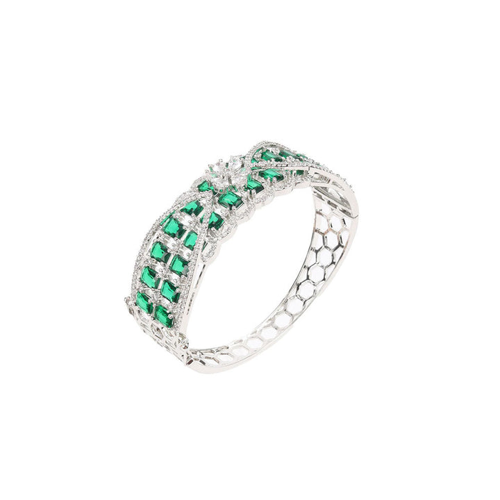 Odette Green Stones Studded Bracelet for Women