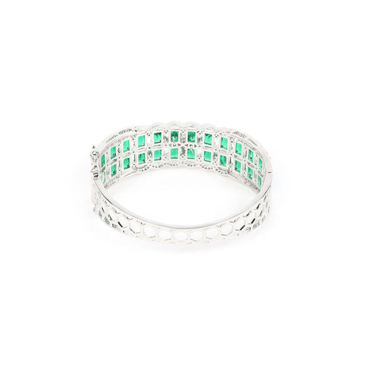 Odette Green Stones Studded Bracelet for Women