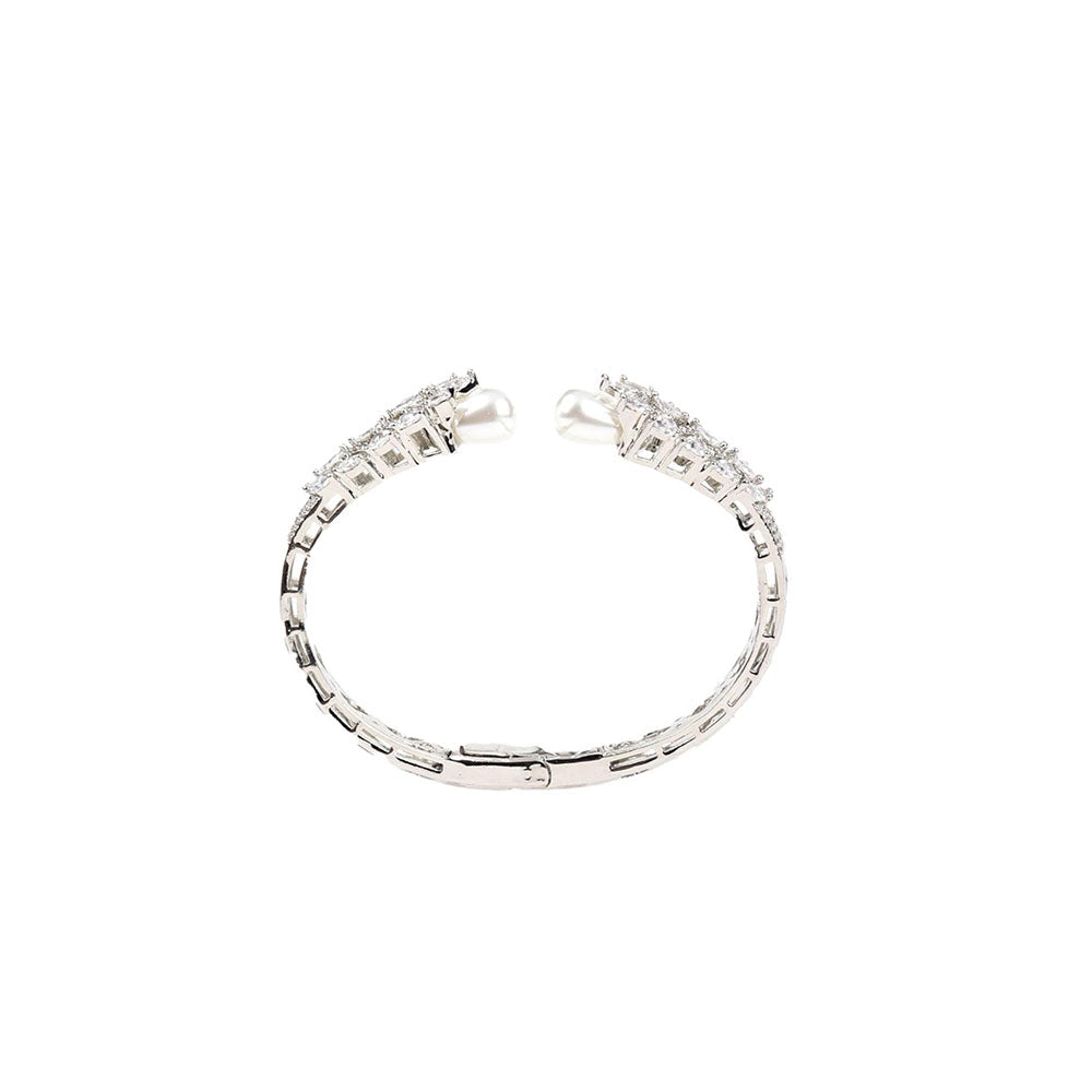 Odette White Stones Studded Bracelet for Women