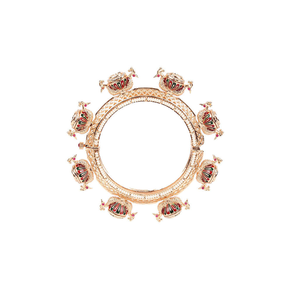 Odette Gold Plated American Diamond Bangles for Women