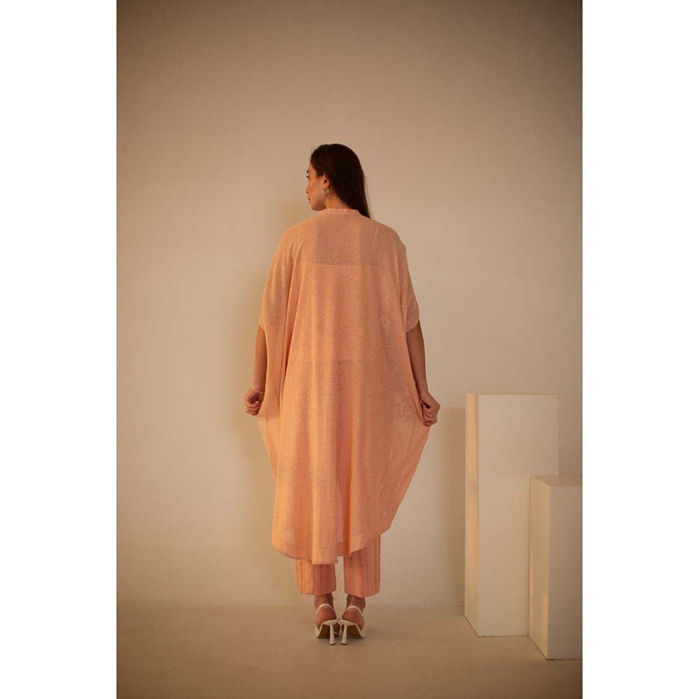 OJA Fern Blush Pink Embroidered 3 Piece Co-Ord (Set of 3)