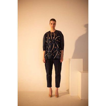 OJA Fern Midnight Blue Co-Ord (Set of 3)