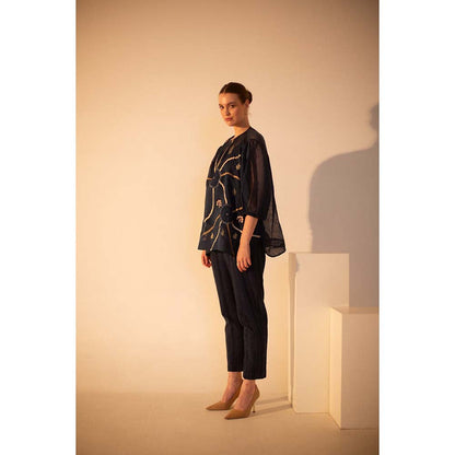 OJA Fern Midnight Blue Co-Ord (Set of 3)