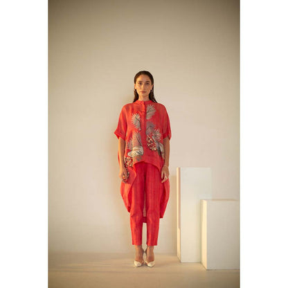 OJA Fern Coral Red 3 Piece Co-Ord (Set of 3)