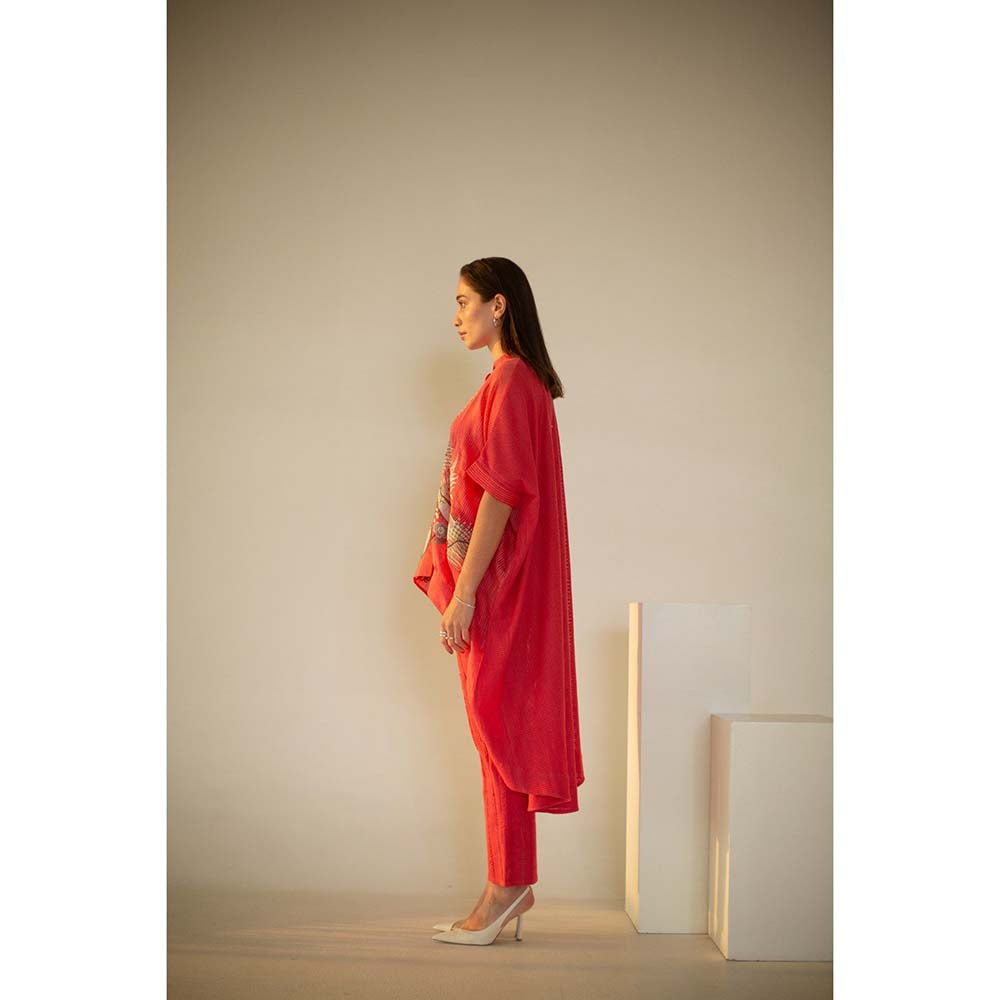 OJA Fern Coral Red 3 Piece Co-Ord (Set of 3)