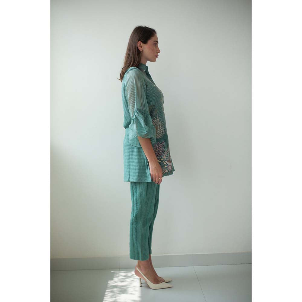 OJA Fern Pine Turquoise 3 Piece Co-Ord (Set of 3)