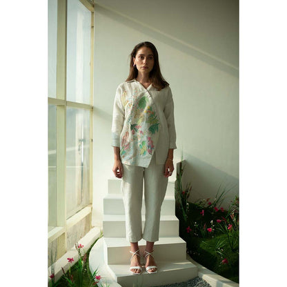 OJA Fern White Linen Co-Ord (Set of 2)