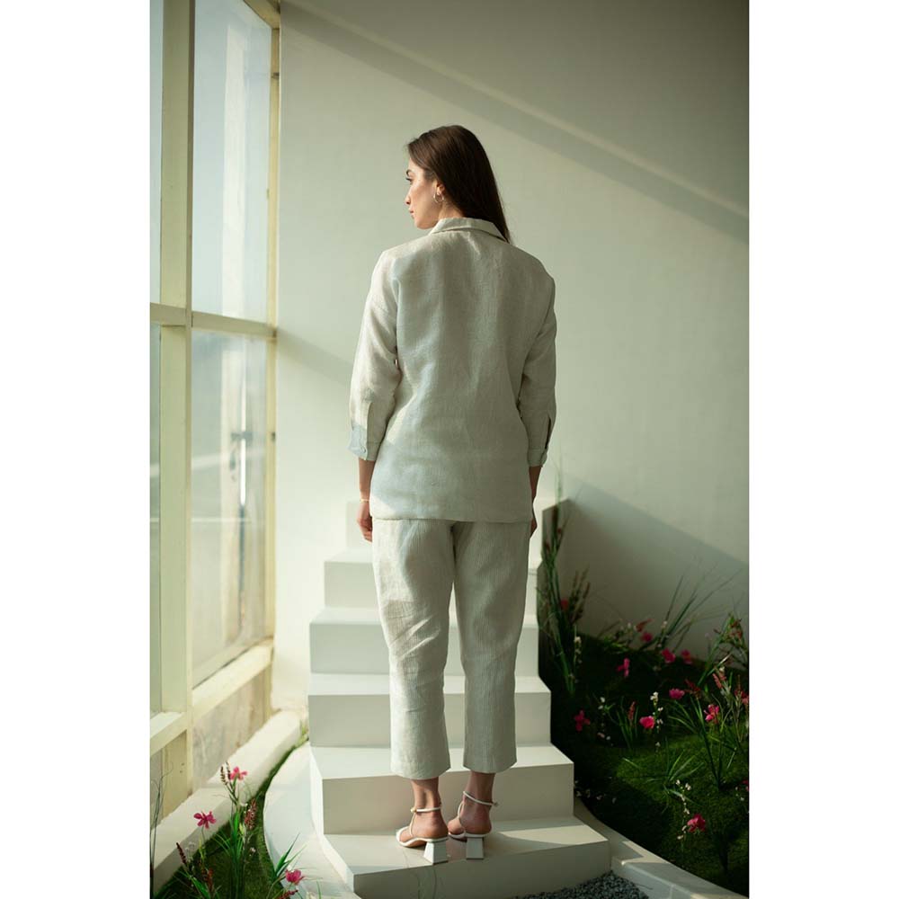 OJA Fern White Linen Co-Ord (Set of 2)