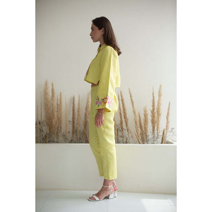 OJA Fern Linen Lemon Yellow Co-Ord (Set of 2)