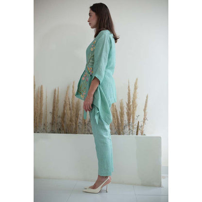 OJA Fern Turquoise Blue 3 Piece Co-Ord (Set of 3)