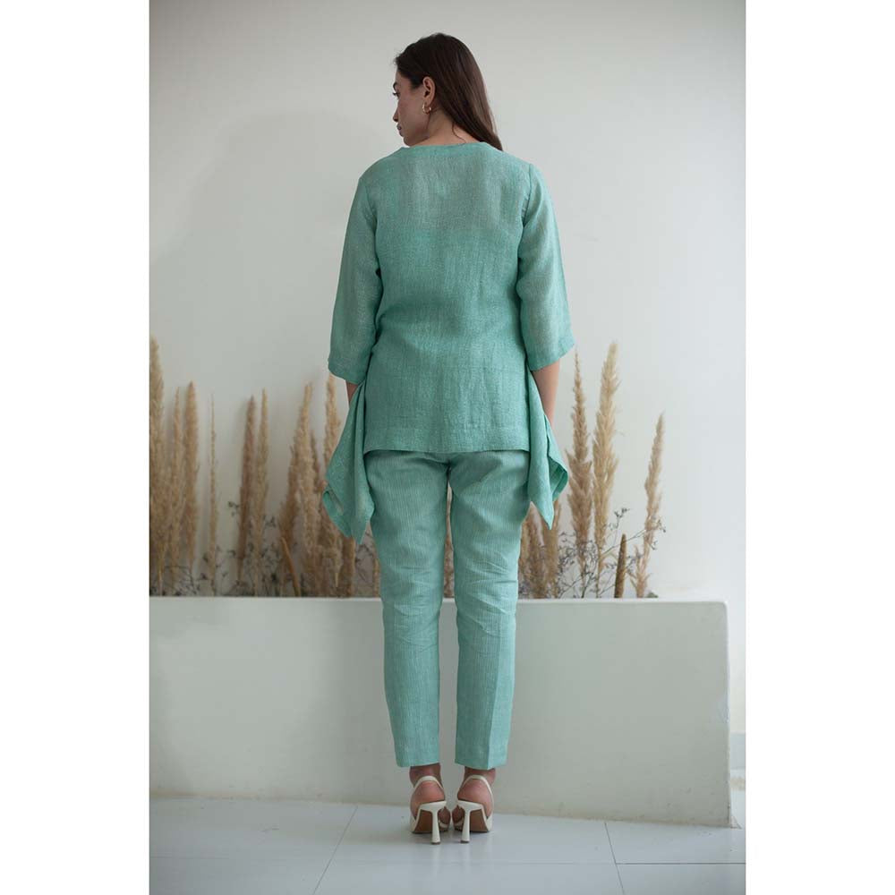 OJA Fern Turquoise Blue 3 Piece Co-Ord (Set of 3)