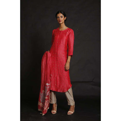 OJA Ruby Marina Kurta and Trouser with Dupatta (Set of 3)