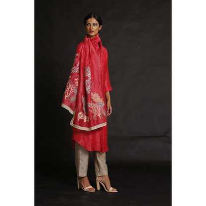 OJA Ruby Marina Kurta and Trouser with Dupatta (Set of 3)
