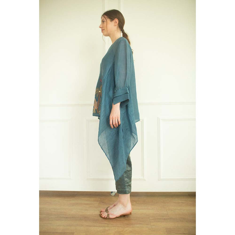 OJA Aurum Steel Tunic and Pant Co-Ord (Set of 2)