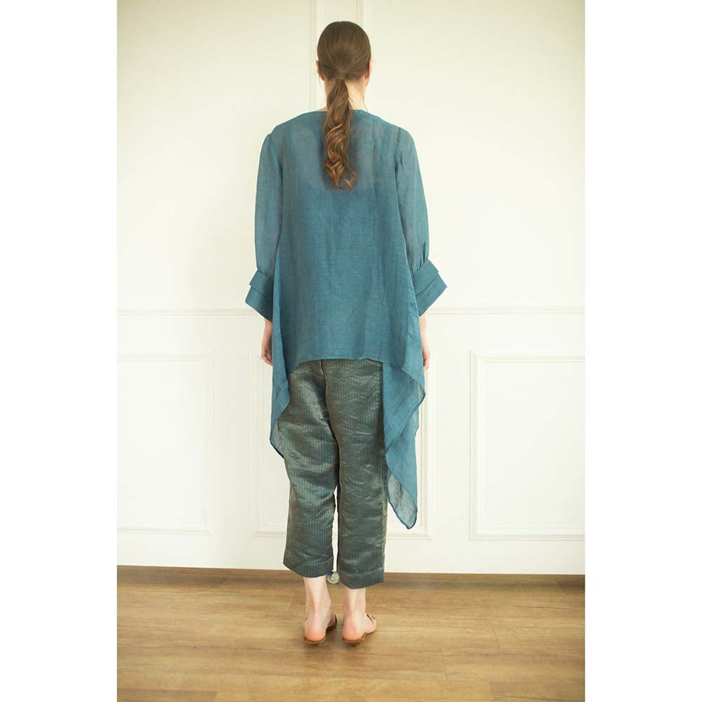 OJA Aurum Steel Tunic and Pant Co-Ord (Set of 2)