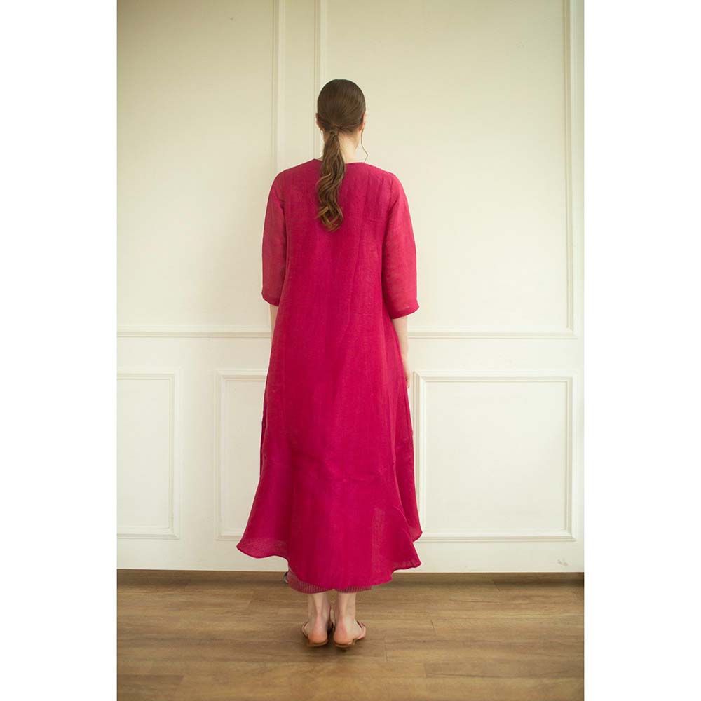 OJA Aurum Pink Kurta and Pant (Set of 2)