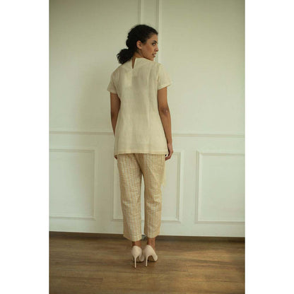 OJA Aurum Ivory Embroidered Co-Ord (Set of 2)