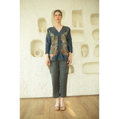 OJA Aurum Marina Shirt and Pant Co-Ord (Set of 2)