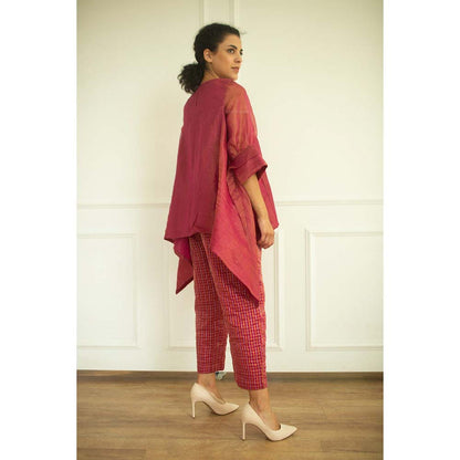 OJA Aurum Flamingo Handloom Co-Ord (Set of 2)