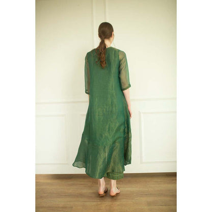 OJA Aurum Plantation Green Kurta and Pant (Set of 2)