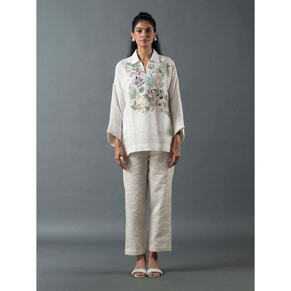 OJA White Shirt with Pant and Inner (Set of 3)