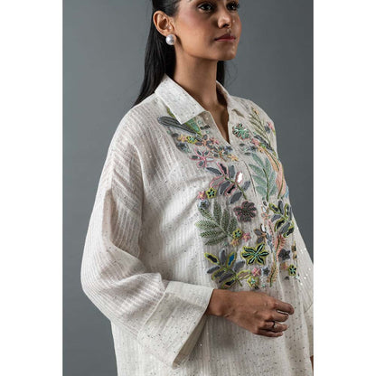 OJA White Shirt with Pant and Inner (Set of 3)