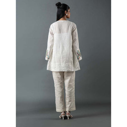 OJA White Shirt with Pant (Set of 2)