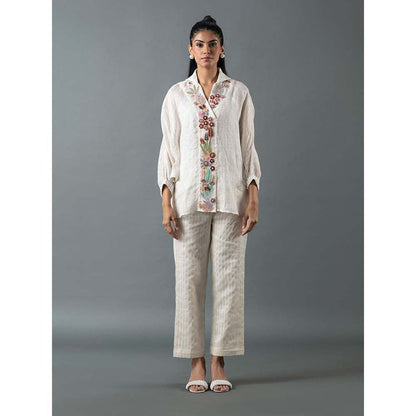 OJA White Shirt with Pant (Set of 2)