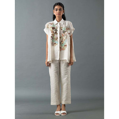 OJA White Shirt with Pant (Set of 2)