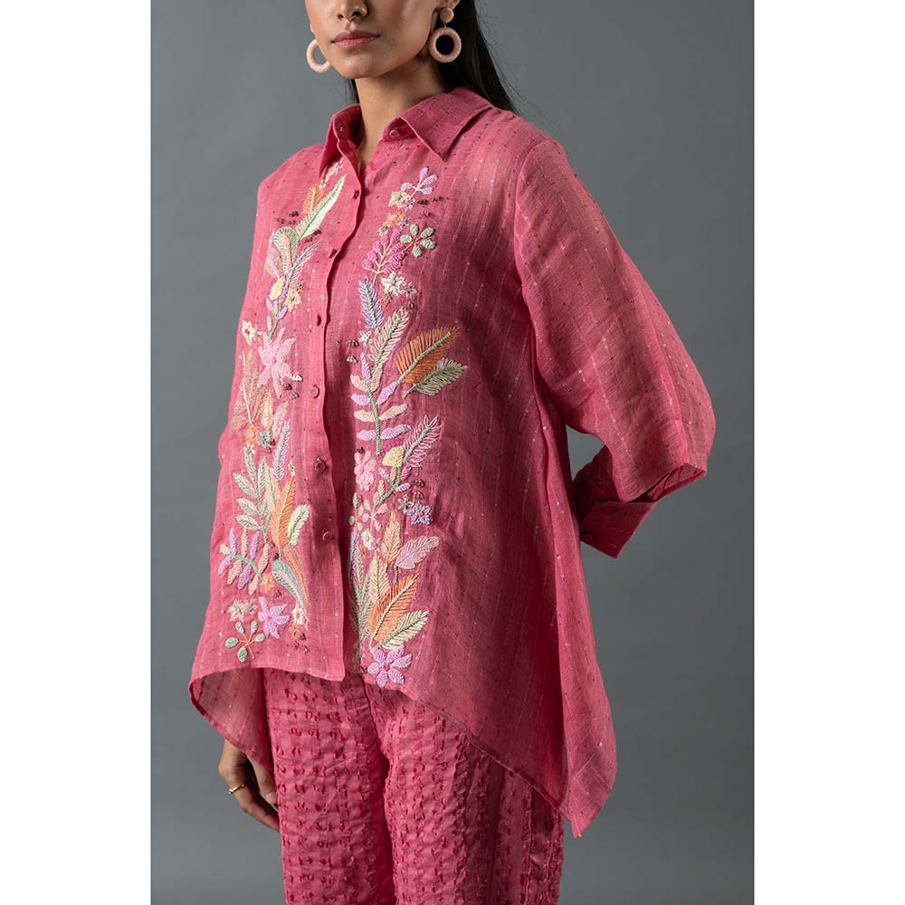 OJA Pink Shirt with Pant (Set of 2)