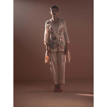 OJA Pink Jacket with Inner and Pant (Set of 3)