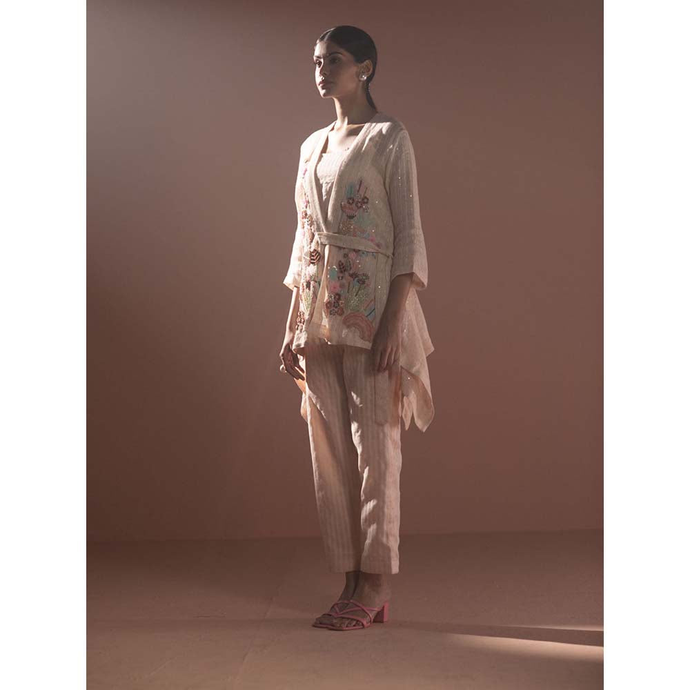 OJA Pink Jacket with Inner and Pant (Set of 3)