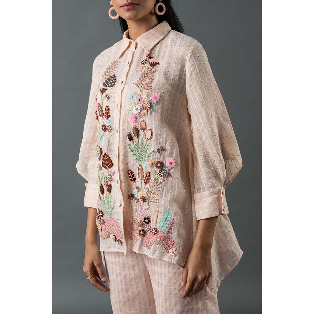 OJA Pink Shirt with Pant (Set of 2)