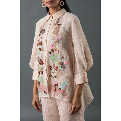 OJA Pink Shirt with Pant (Set of 2)