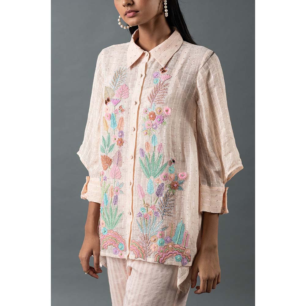 OJA Pink Shirt with Pant (Set of 2)