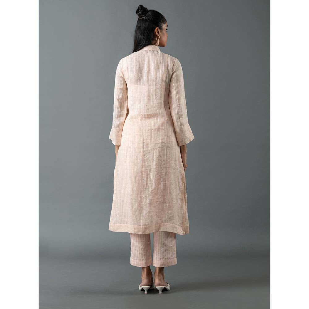 OJA Pink Kurta with Pant (Set of 2)