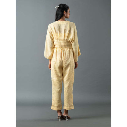 OJA Yellow Top with Pant and Belt (Set of 3)