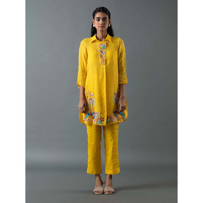 OJA Yellow Kurta with Pant (Set of 2)