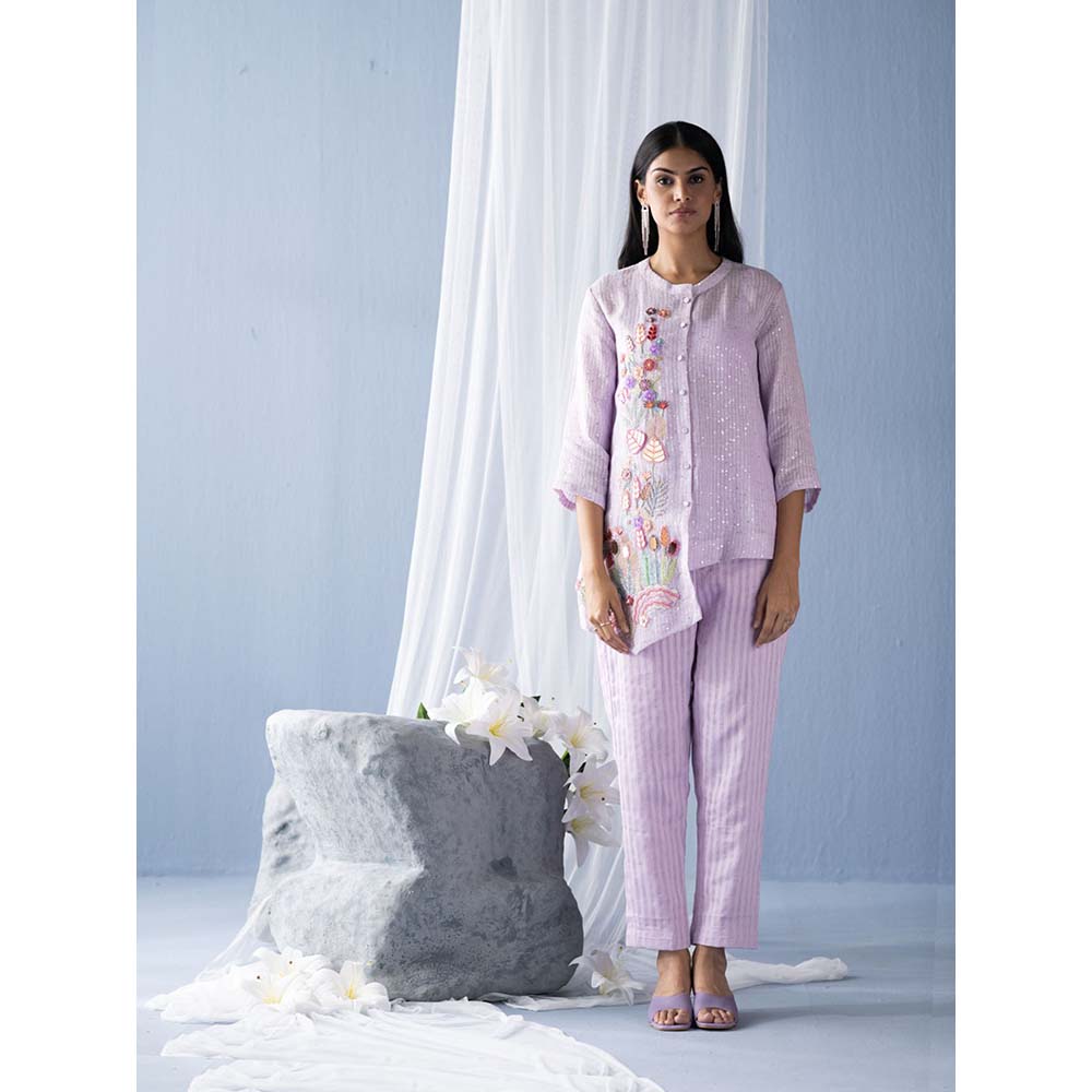 OJA Lavender Shirt with Pant (Set of 2)