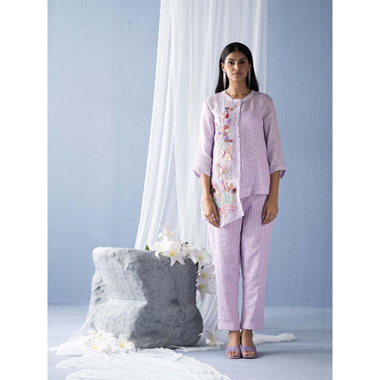 OJA Lavender Shirt with Pant (Set of 2)