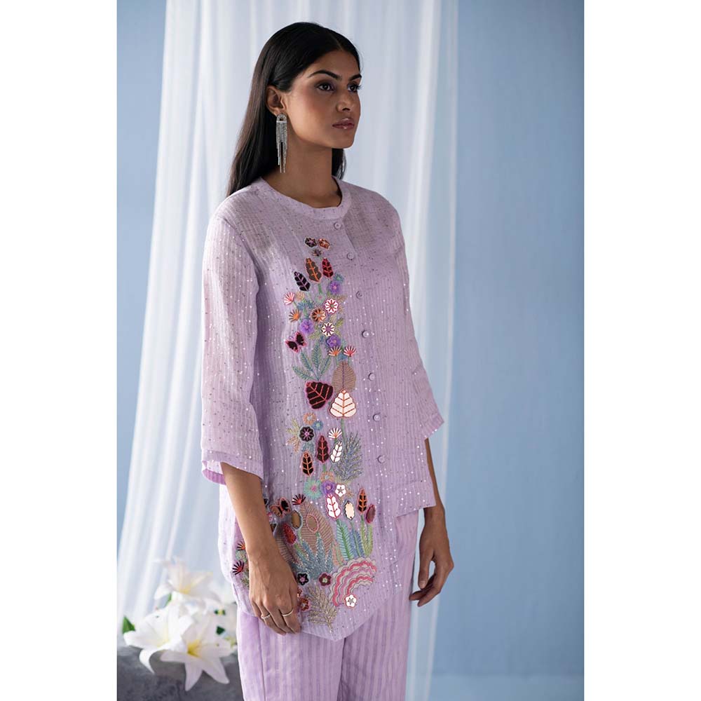 OJA Lavender Shirt with Pant (Set of 2)