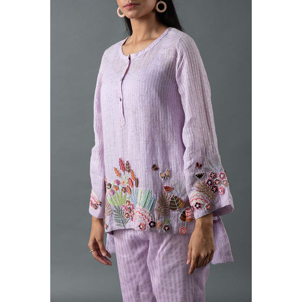 OJA Lavender Top with Pant (Set of 2)