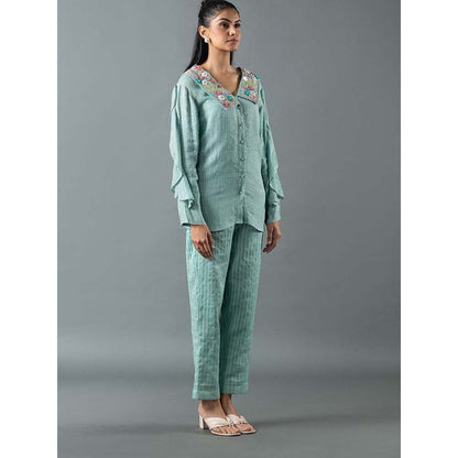 OJA Blue Shirt with Pant (Set of 2)