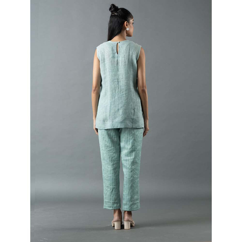 OJA Blue Top with Pant and Inner (Set of 3)