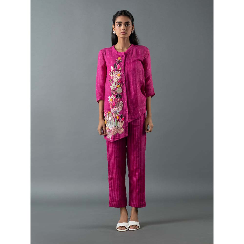 OJA Pink Shirt with Pant (Set of 2)