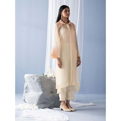 OJA Peach Kurta with Pant (Set of 2)