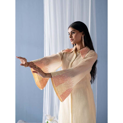 OJA Peach Kurta with Pant (Set of 2)